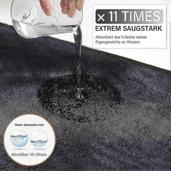 Brusekabineklud til vandfjernelse i bruser og badekar, skinnende badekar klud XXL, hurtigtørrende klud 1Pcs 40 x 60 cm