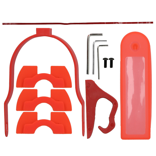 Elsparkcykel Tillbehör Kit Set Silikonskydd Krok Dämpning + Bakre Stänkskärmsfäste Passar för XIAOMI M365/PRO