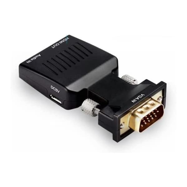 VGA till HDMI-adapteromvandlare med ljud AUX-kabel, stöder ljudutgång