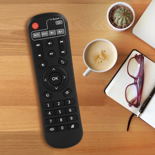 Precisionskontroll fjärrkontroll för digitalbox >8m Avstånd TV-box fjärrkontroll för EVPAD
