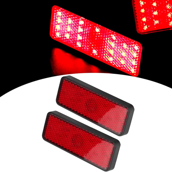 Par Universal Motorcykel LED Reflektor Körning Bakre Broms Bakljus