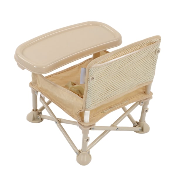 Baby Picnic Stol Spisning Bærbar Spædbarn Træningsstol Udendørs Sammenklappelig Sikkerhedssele Høj Pålidelighed til Spædbørn Trottie Standard Beige