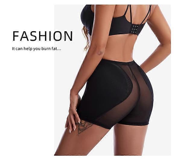 Dame Rumpeløfter Shapewear Hoftepuder Forstærker Trusser Shaper Boyshort black S