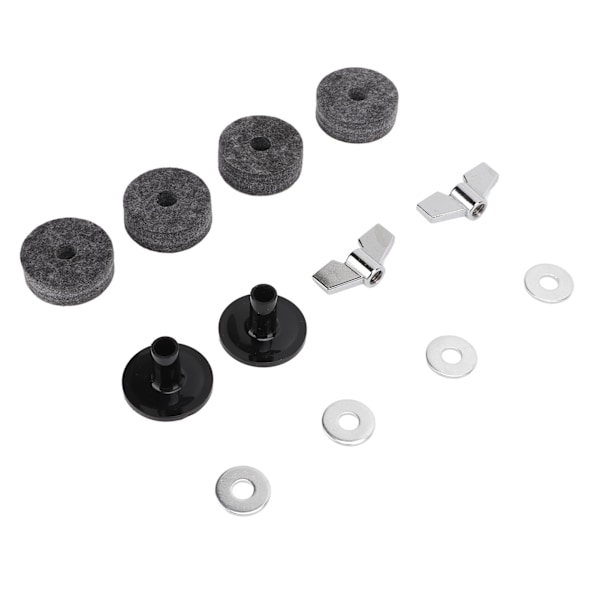 12st Cymbal Ersättningstillbehör Filtar Hylsor 4cm för Hi Hat Koppling Kopp Vingmuttrar Bricka (Grå)