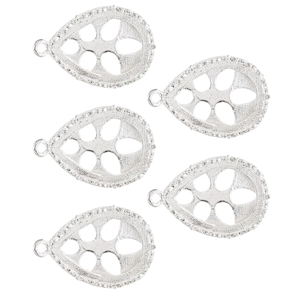 5 kpl Alloy Riipus Pohja Korujen Valmistus Riipus Kehys Hartsimuotit Riipus Tarjotin DIY-käyttöön