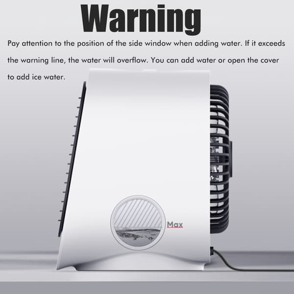 Bærbar Luftkøler USB Opladning Luftventilator Støjsvag Desktop Køling Luftfugter Ventilator til Hjemmekontor Kollegium Rejse