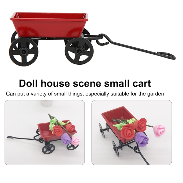 1:12 Simulation Trækvogn Model Mini Dukkehus Dekoration Trailer Børnelegetøjsgave