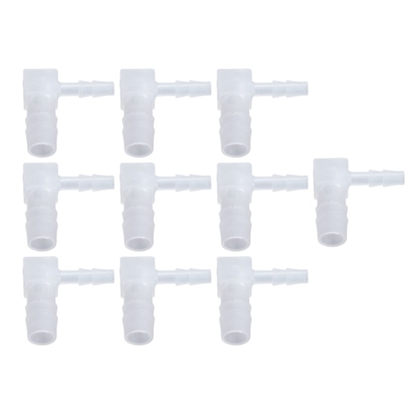 10 st Plastslangskarvar Barb Reducer Fittings L Typ 90 Graders Böj Röranslutningar 8x4MM
