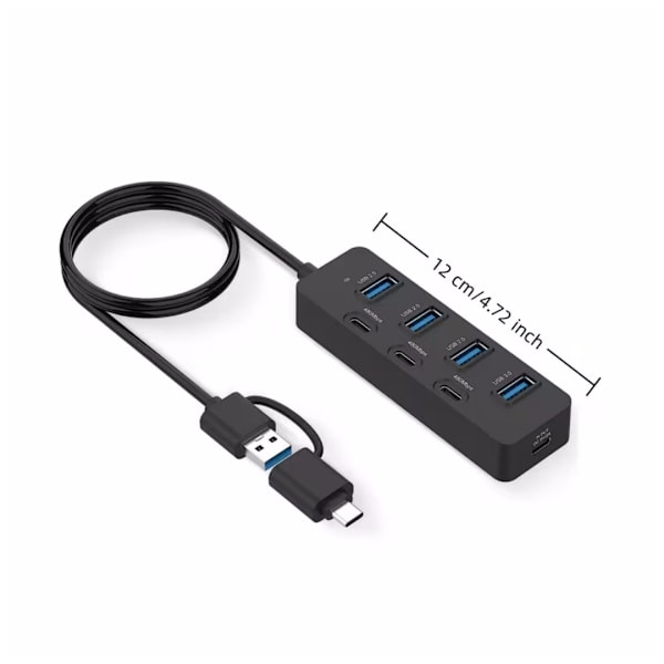 USB C Hub, 7 porte USB3.0 til USB-C hub, usb 3.0 hub