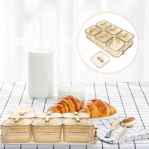 sæt snackret serveringsfad forretstallerken festnødder tallerken snackskåle med låg