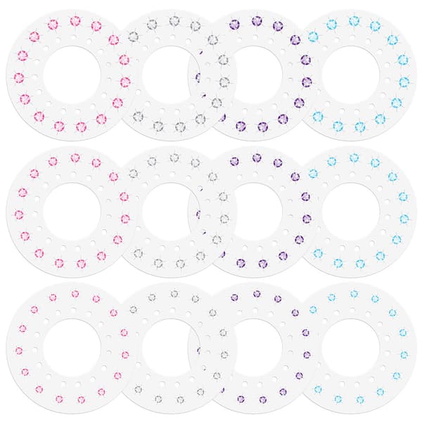 12-pak Hår Bling Refills til Piger 180 Stk Mode Rhinestones Hårstyling Tilbehør DIY Kunst Dekoration