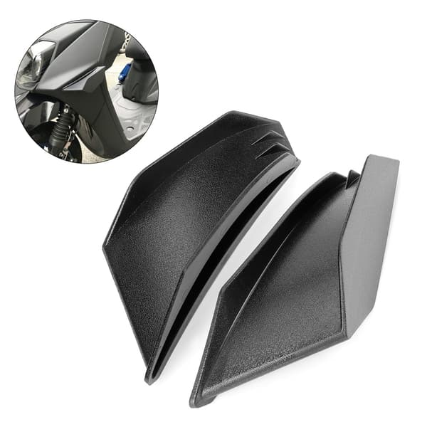 1 par universelle motorcykel winglet aerodynamisk vinge kit passer til Honda Yamaha (sort)