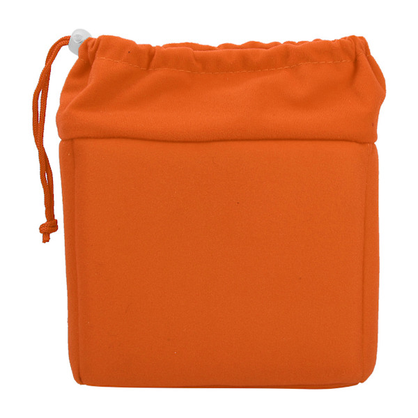 Vattentät Stöttålig DSLR Kameralins Insatsväska Vadderat Fodral Med Dragsko (Orange)