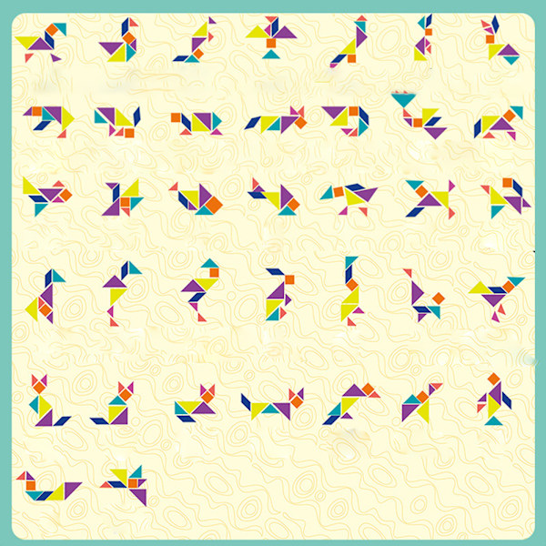 3D Magnetisk Tangram Byggklossar Barn Hjärngympa Formigenkänning Tangram