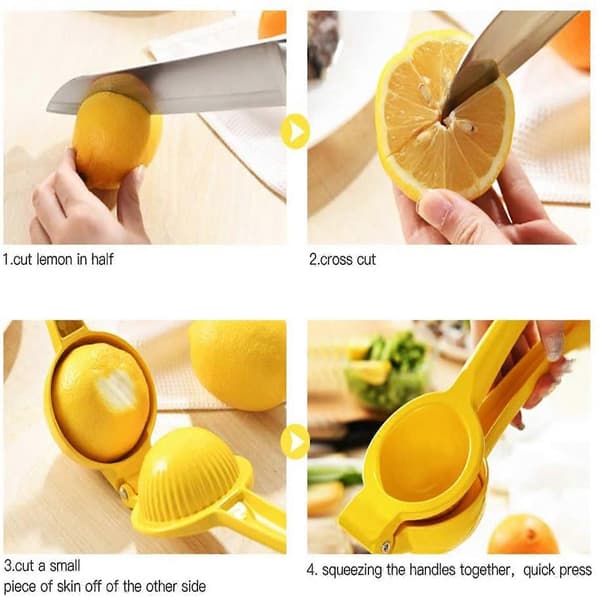 citronpress i rostfritt stål, manuell handpress för köket