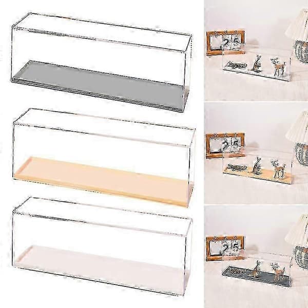 Transparent PET-plastmonter för byggklossar och actionfigurer