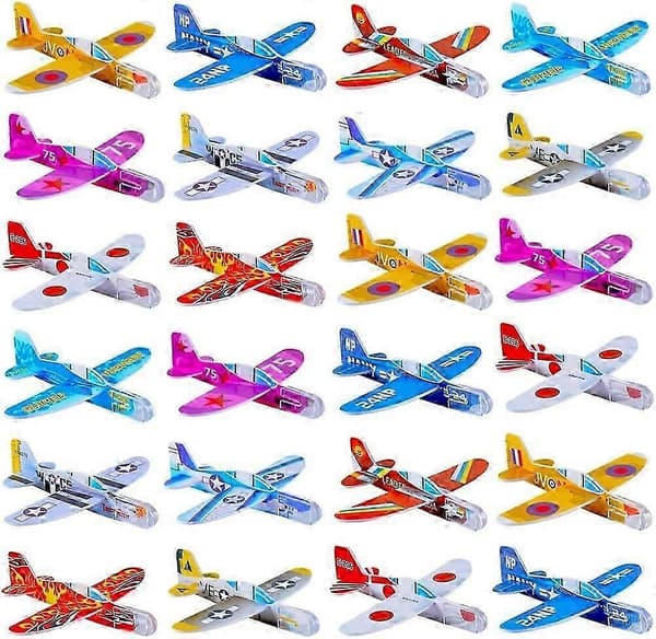 50 skumsvævefly til børnehavefester - Traditionelt britisk udendørs flyvende legetøj