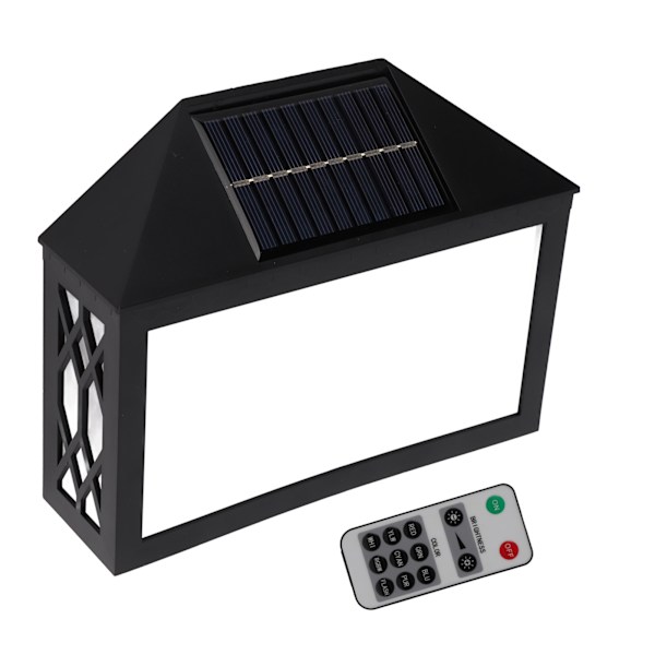 Färgglad Solar LED Adresskylt Vattentät Husnummerskylt med Fjärrkontroll