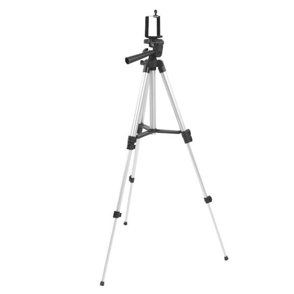 Kamerastativ Tripod 4 Sessioner Strækbart Telefon Tripod Stativ 2,5 kg Maksimal Belastning Selfie Stick med Telefon Clip Tripod