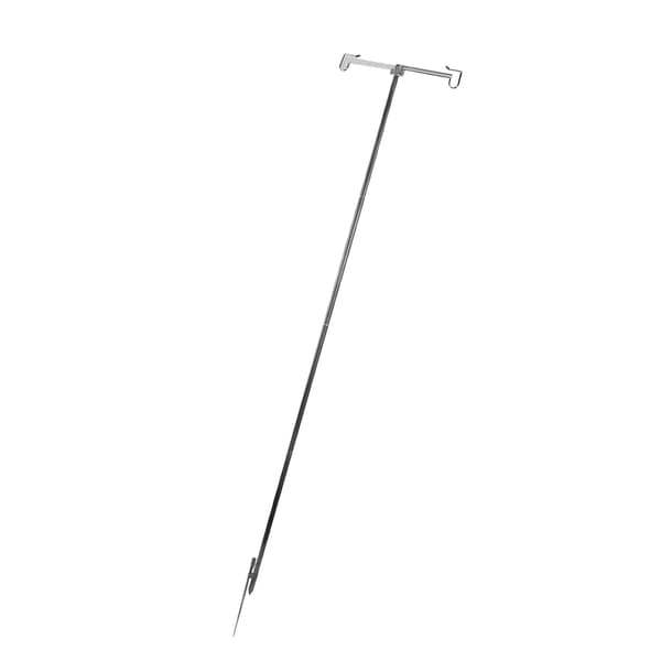Campinglygte Stang Foldbar Letvægts Aluminium Legering Udendørs Lygte Stativ med Opbevaringspose til Picnicfiskeri Sort
