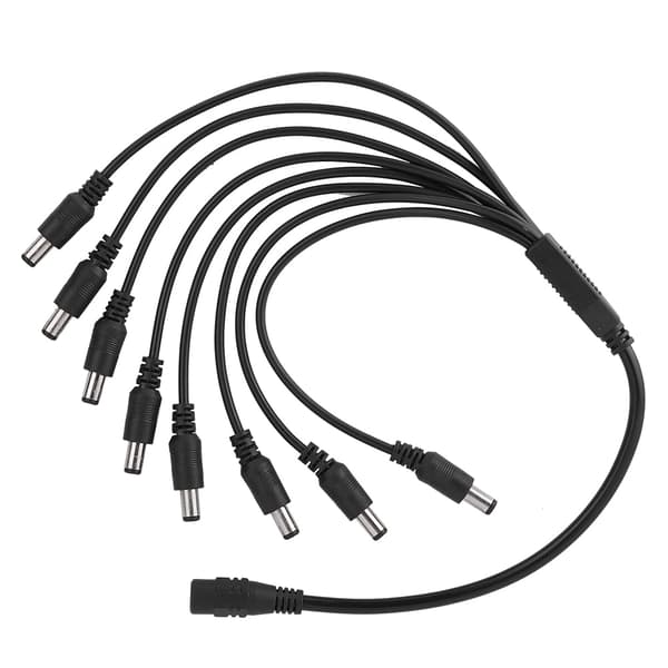 5,5x2,1 mm 1 Hun til 8 Han Strømkabel Splitter Adapter Kabel Forlængelse til CCTV Kamera