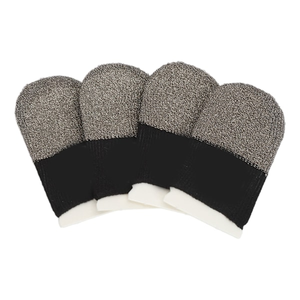 4 STK Gaming Finger Sleeves Skridsikre Svedtætte Mobile Gaming Fingerbeskyttere med Jernæske til Alle Touchscreen-Enheder