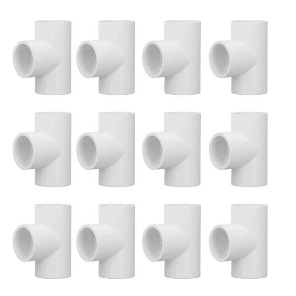 12 kpl PVC T-liitosputket Muoviset samankokoiset liitosadapterit Vesihuolto Kodinparannus 25 mm ID