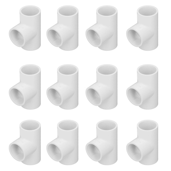 12 kpl PVC T-liitosputket Muoviset samankokoiset liitosadapterit Vesihuolto Kodinparannus 25 mm ID