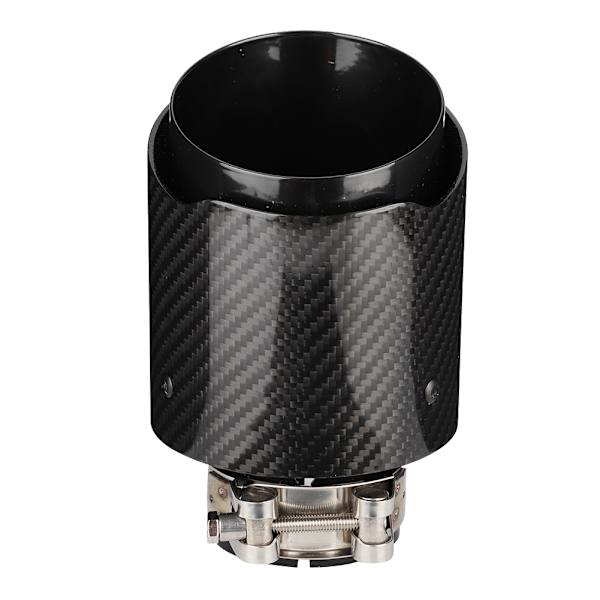 Bilmodifiering Universal Kolfiber 63mm Inlopp-101mm Utlopp Avgasrör Ändrör