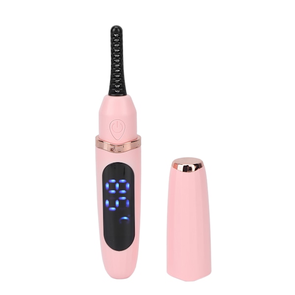 Elektrisk Ögonfransböjare Handhållen USB-laddning Intelligent Temperaturkontroll Elektrisk Uppvärmd Ögonfransböjare Rosa