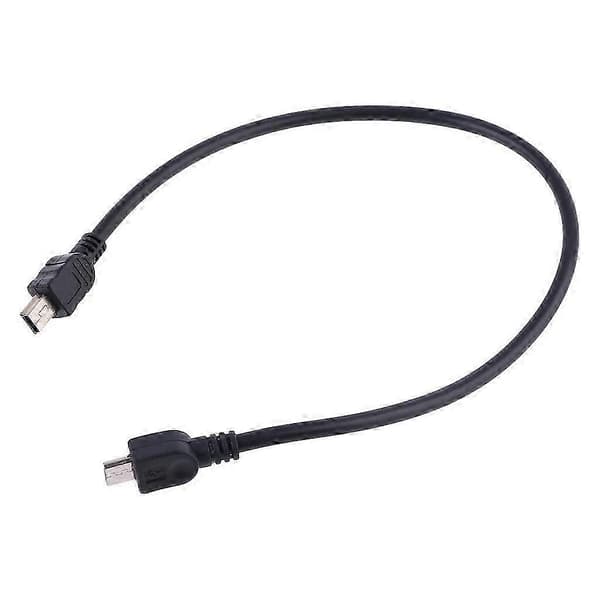 Micro USB 5-nastainen B-uros–mini-USB 5-nastainen uros-datamuunninkaapeli Musta