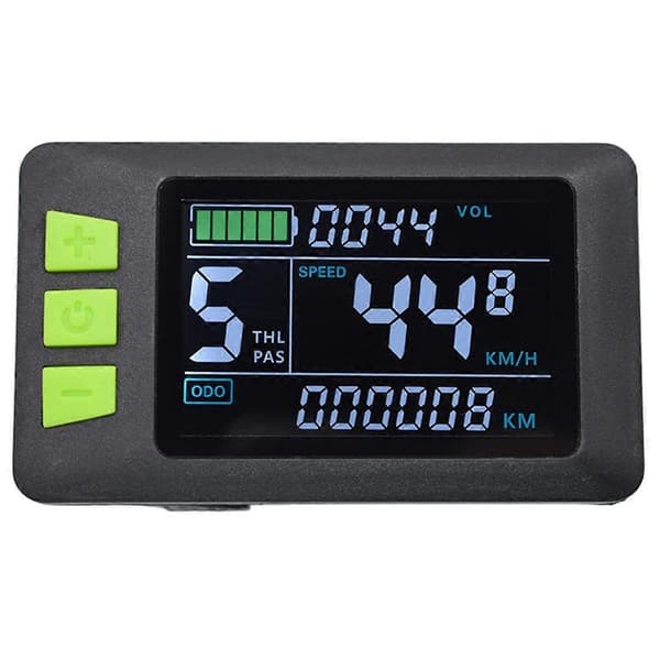 【03】P3C 5PIN Elcykel LCD-displaymåler E-scooter LCD-panel med USB UART til elektrisk mountainbike Black
