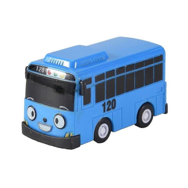 4 st liten buss mini plast dra tillbaka blå röd gul grön buss bilmodell för barnpresent