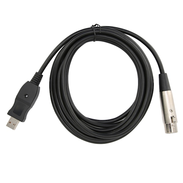 Mikrofonin muunninkaapeli USB - XLR-sovitinjohto äänikortilla musiikki-instrumenttien äänitykseen karaokeen