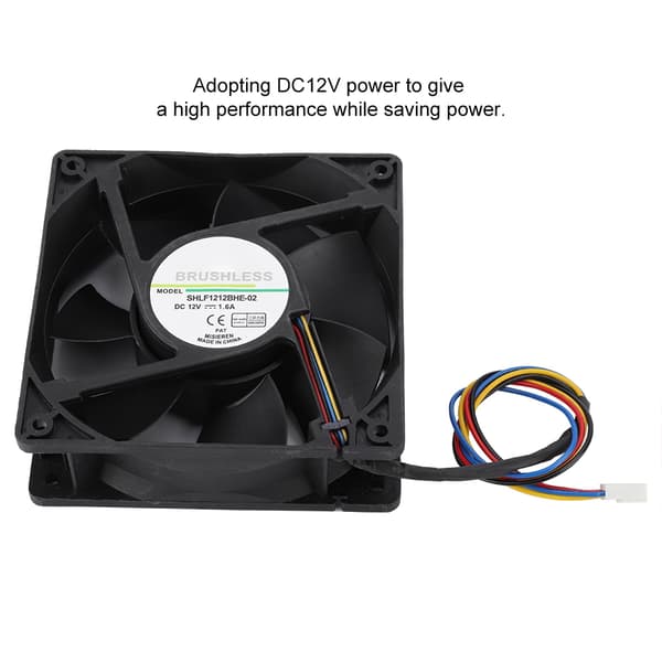 SHLF1212BHE-02 DC12V 1.6A 12CM Temperaturstyring PWM Køleventilator