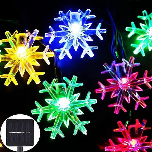 solar snefnug lyskæde 20led fe-lyskæde juledekorationslys