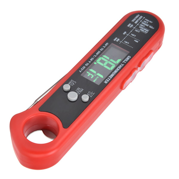 Vikbar Mat Termometer Multi Sond Alarm Digital Temperaturmätare för Grill Ugn
