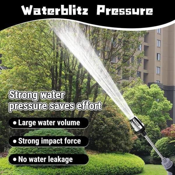 WaterBlitz Högtryckstvätt, WaterBlitz Högtrycksvattenpistol, Hög och Bärbar Högtryckstvätt, Med 360° Rotation för Tre Spraylägen