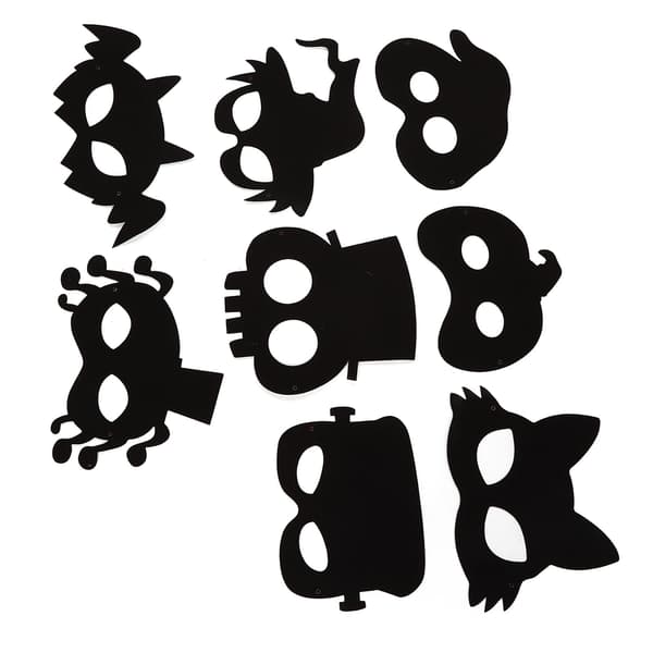 8 Set Halloween Skrapmask Konst Regnbåge Skrappapper Djur Ansiktsmasker Leksaker Konst Kit Halloween Barnpyssel
