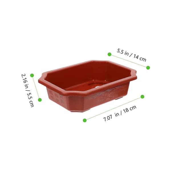 10 st plastplanterare blomkrukor trädgårdskrukor med dränering (brun)