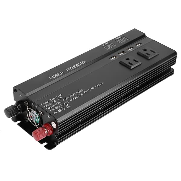 12V/24V til 110V Sort Bil Solar Spændingsomformer Høj Effekt 3000W/4000W/5000W 12V til 110V 5000W