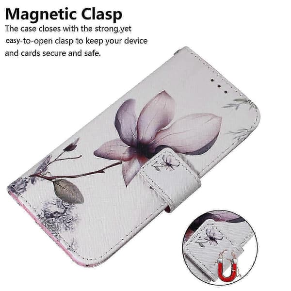 Til Samsung Galaxy A06 4G Pung Etui Mønstertryk Læder Telefoncover Pink Pink Flower