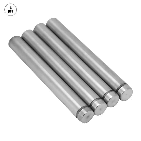 4 stk. Reklameskilte fastgørelsesskruer i rustfrit stål, hule glasafstandsstykker (12*120 mm)