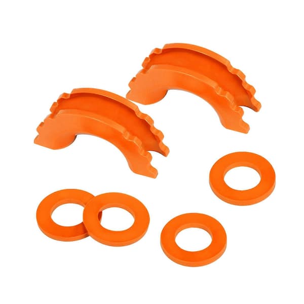 2-pack DRing-schackelisolatorer med 4 st. bricka DRing-isolatorer passar standard 3/4" schackelskydd schackel och stötfångare Orange