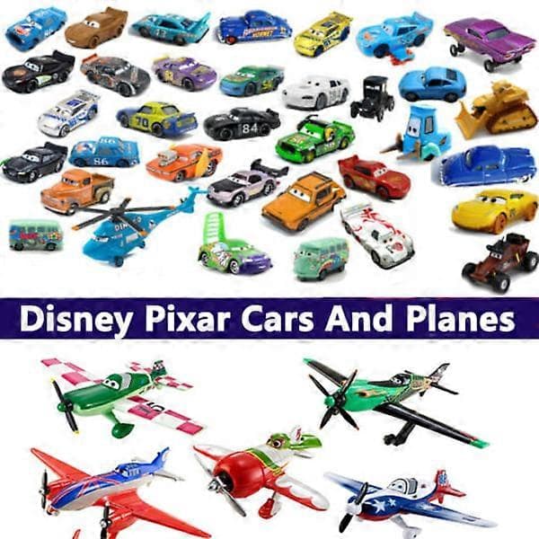 Disney Pixar Bilar och Flygplan Lot Blixten McQueen 1:55 pressgjuten modell leksak present lös bil.