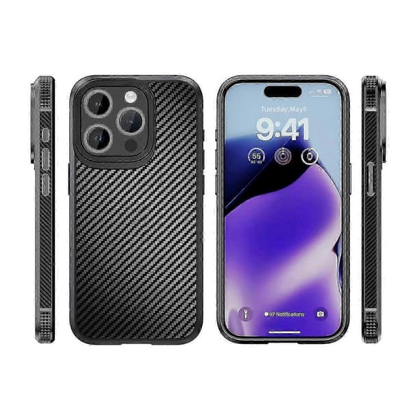 Ipaky Mg-sarjan hiilikuitukuori iPhone 15 Prolle, zxl Blue