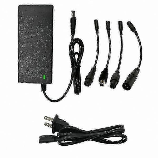 Universal lithium batterioplader 42V 2A til elcykler og scootere med 5 stik, strømforsyningsadapter EU Plug