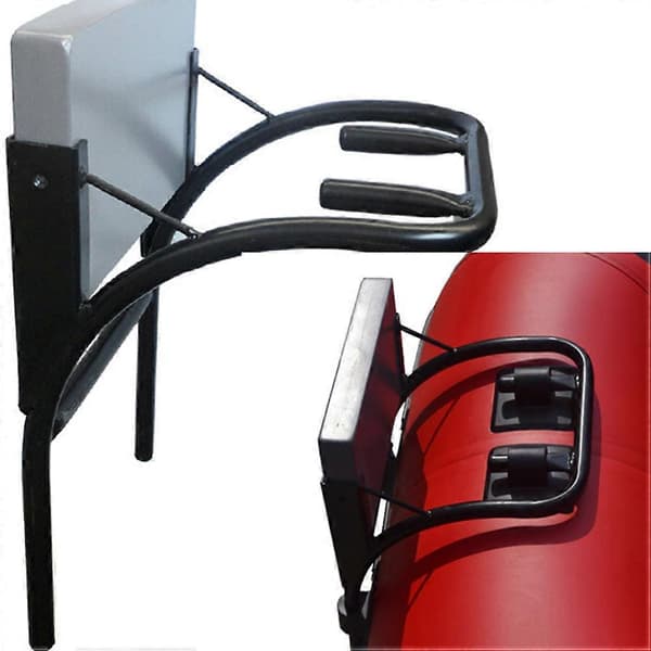 Motorbeslag til båd, 2 stk, sort PVC