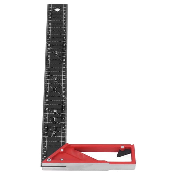 Træbearbejdningsvinkel Multi Vinkel Professionel L Formet Skriverlineal i Aluminiumlegering til Tømrer 40cm / 15.7in