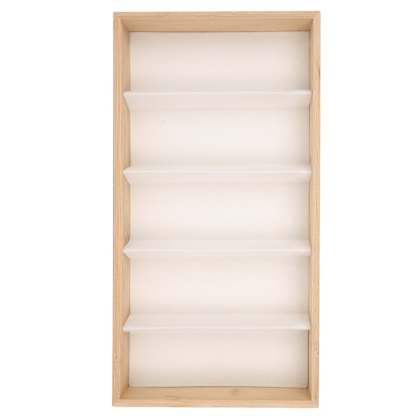 5 Fack Glasögon Förvaringslåda Träskydd Solglasögon Displayfodral Smyckesorganisatör Beige